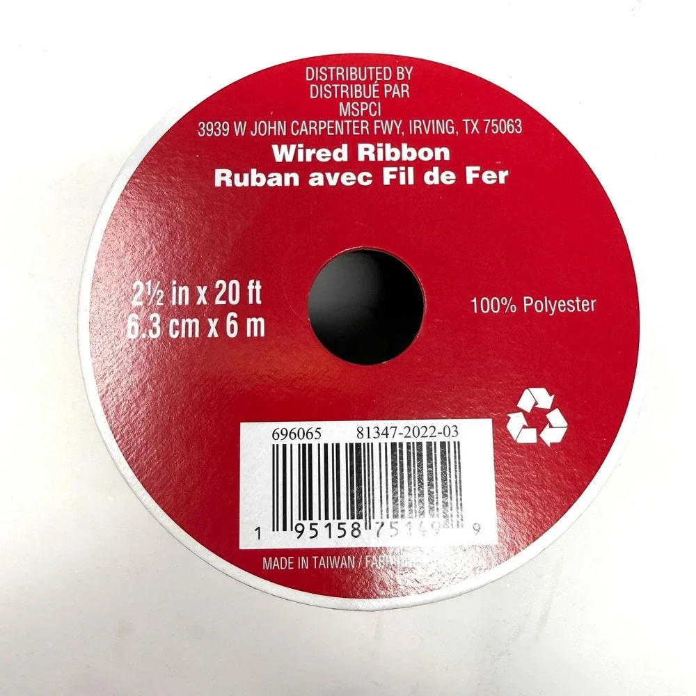 Assorted‎ Wired Christmas Ribbon 7 Spools Reindeer Plaid Red 70 yards 1.5-2.5in